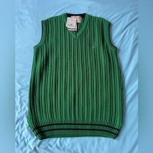 NEW Hollister V-Neck Green Sweater Vest